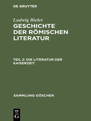 cover image of Die Literatur der Kaiserzeit